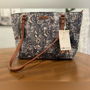 Sakroots Artist Circle Metro Tote Bag Spirit Desert Navy